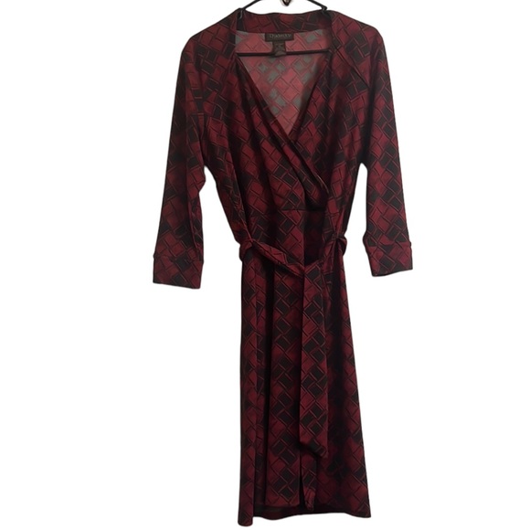 Chadwick’s Multicolor Wrap Dress Size 14 - Picture 1 of 11